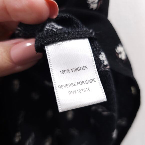 GARNET HILL Skirt Sz M Essential Paper Bag Waist Ditzy Floral Skater Cottagecore - Picture 8 of 9